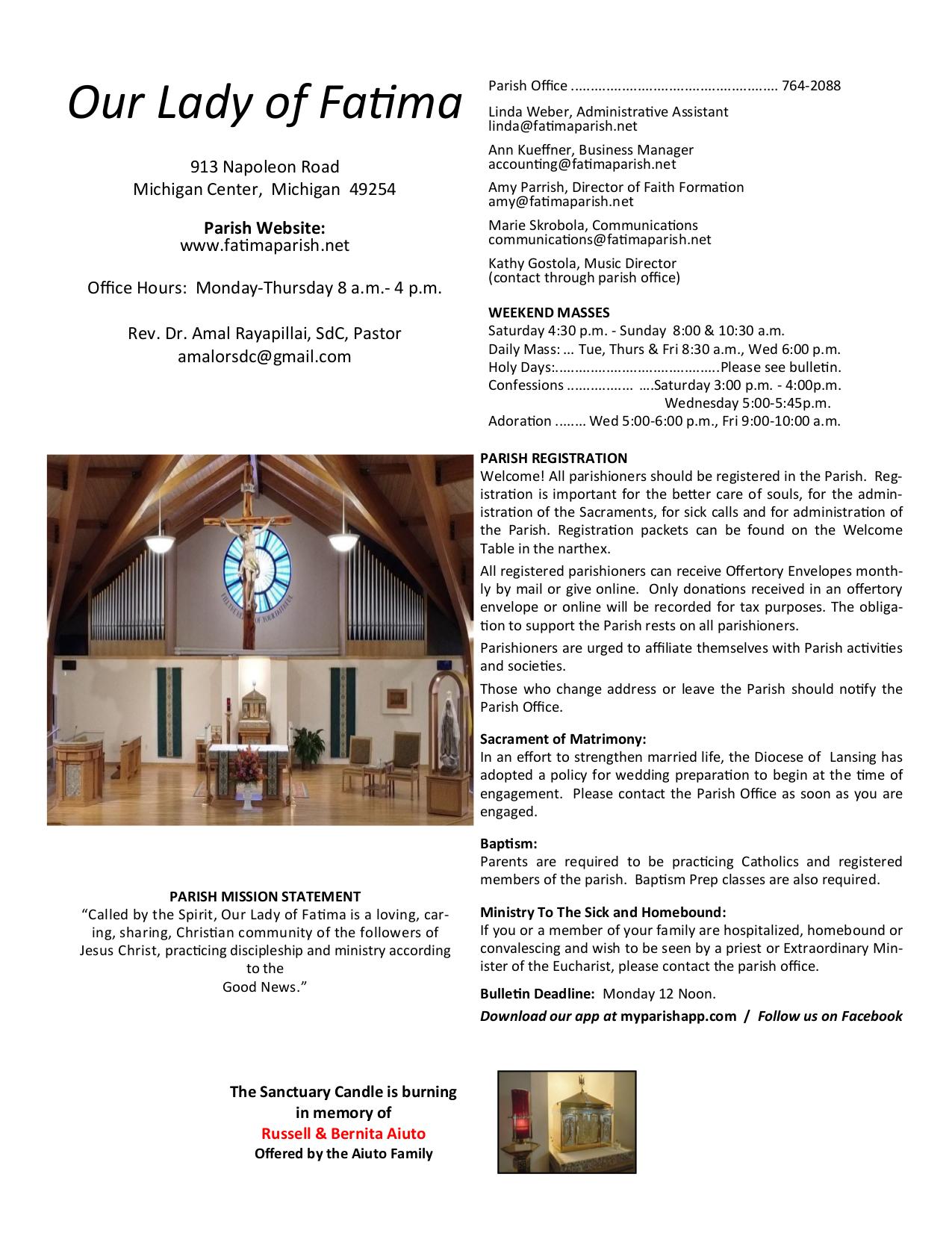 november 9, 2025 Bulletin