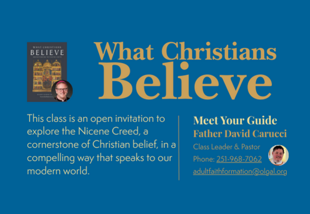 Our Lady of the Gulf Catholic Church Announces New Community Class Based on Bishop Robert Barron's L