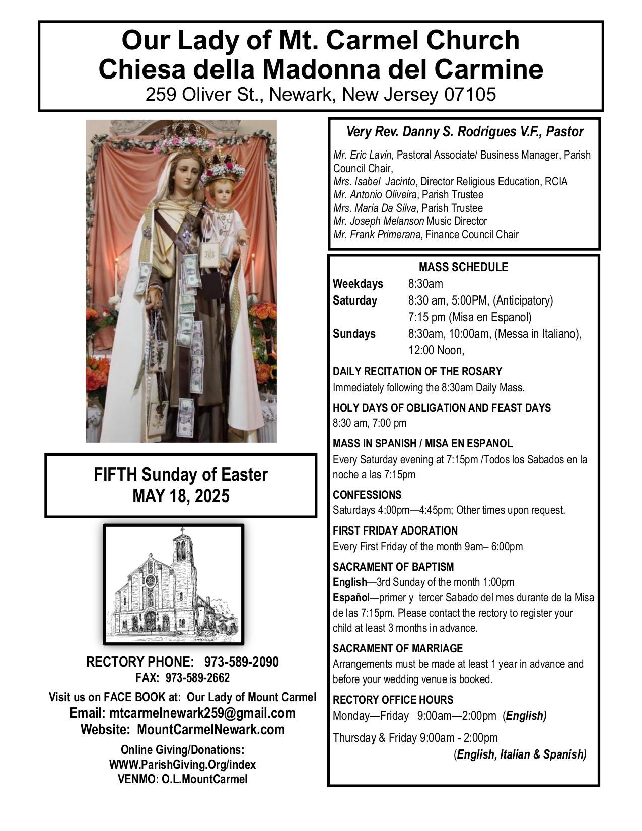 may 18, 2025 Bulletin