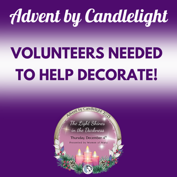 Advent by Candlelight Decorating in Gym