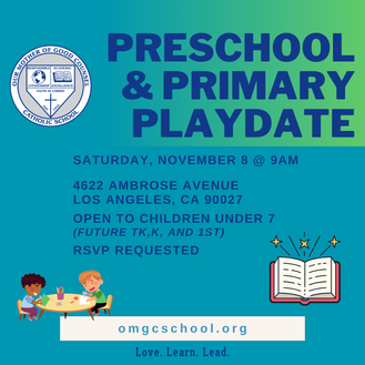 Preschool and Primary Playdate
