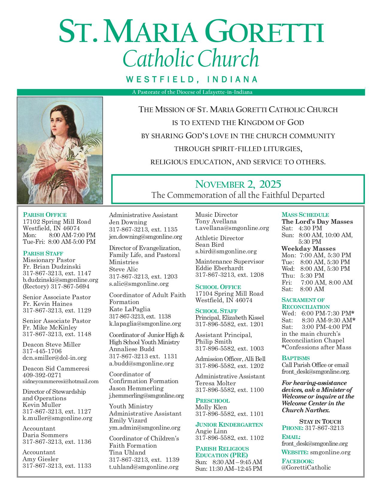 november 2, 2025 Bulletin