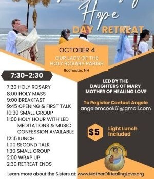 Pilgrims of Hope Day Retreat (First Saturday, OCTOBER 4TH, 2025)