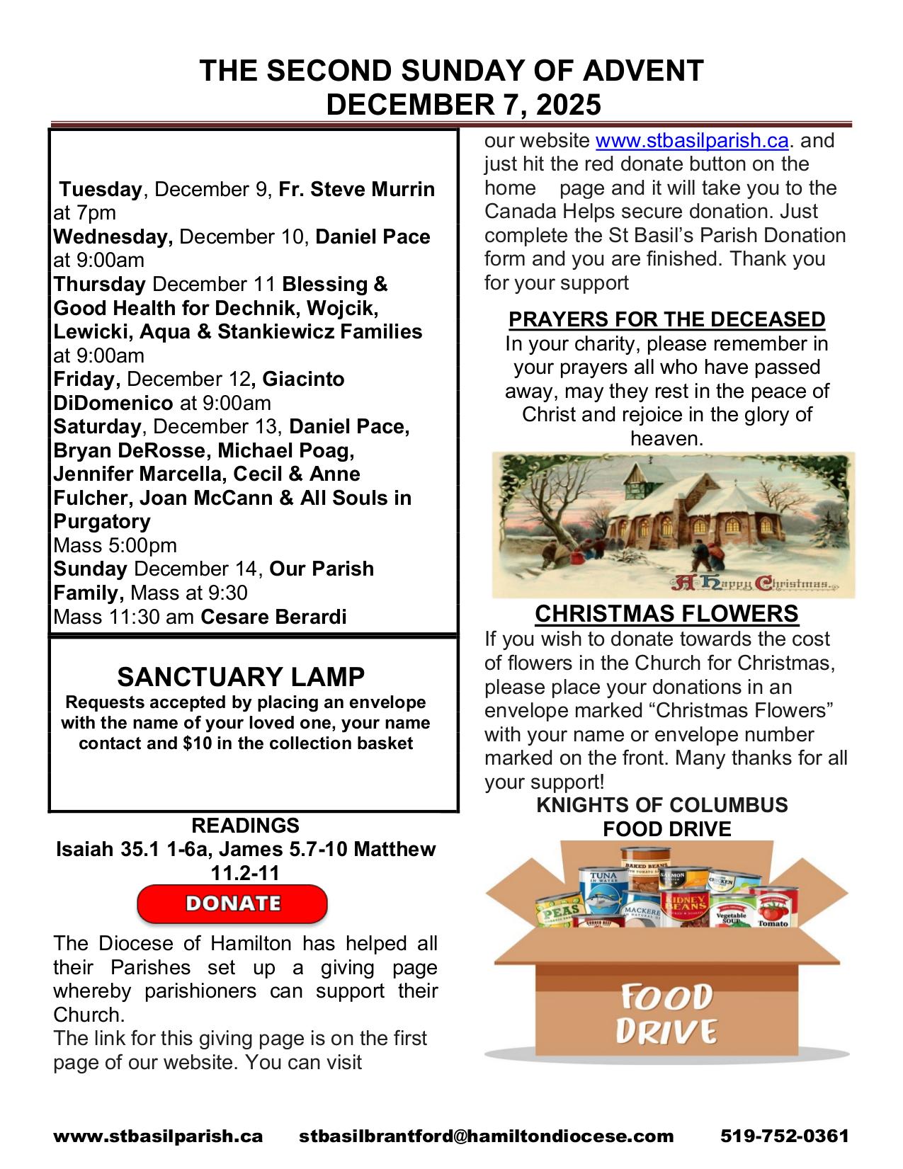 december 7, 2025 Bulletin