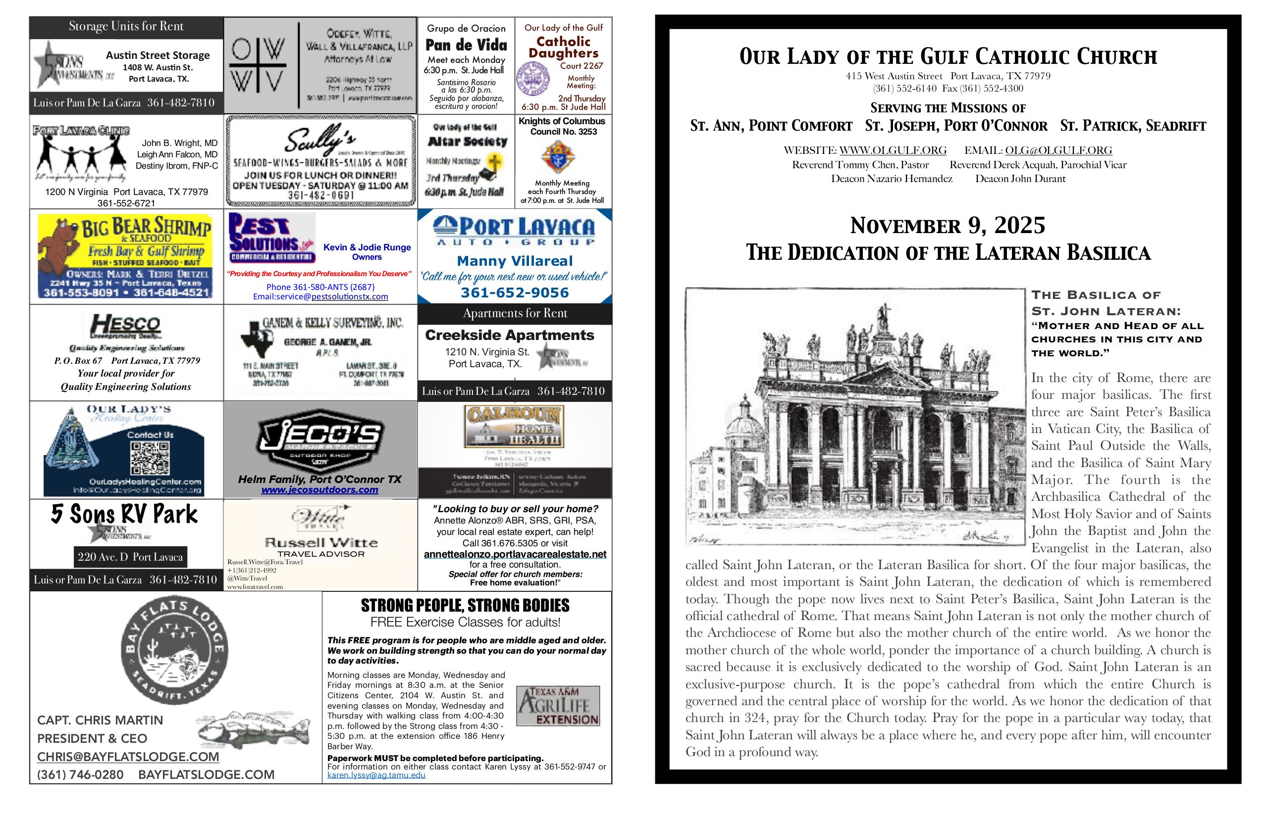 november 9, 2025 Bulletin