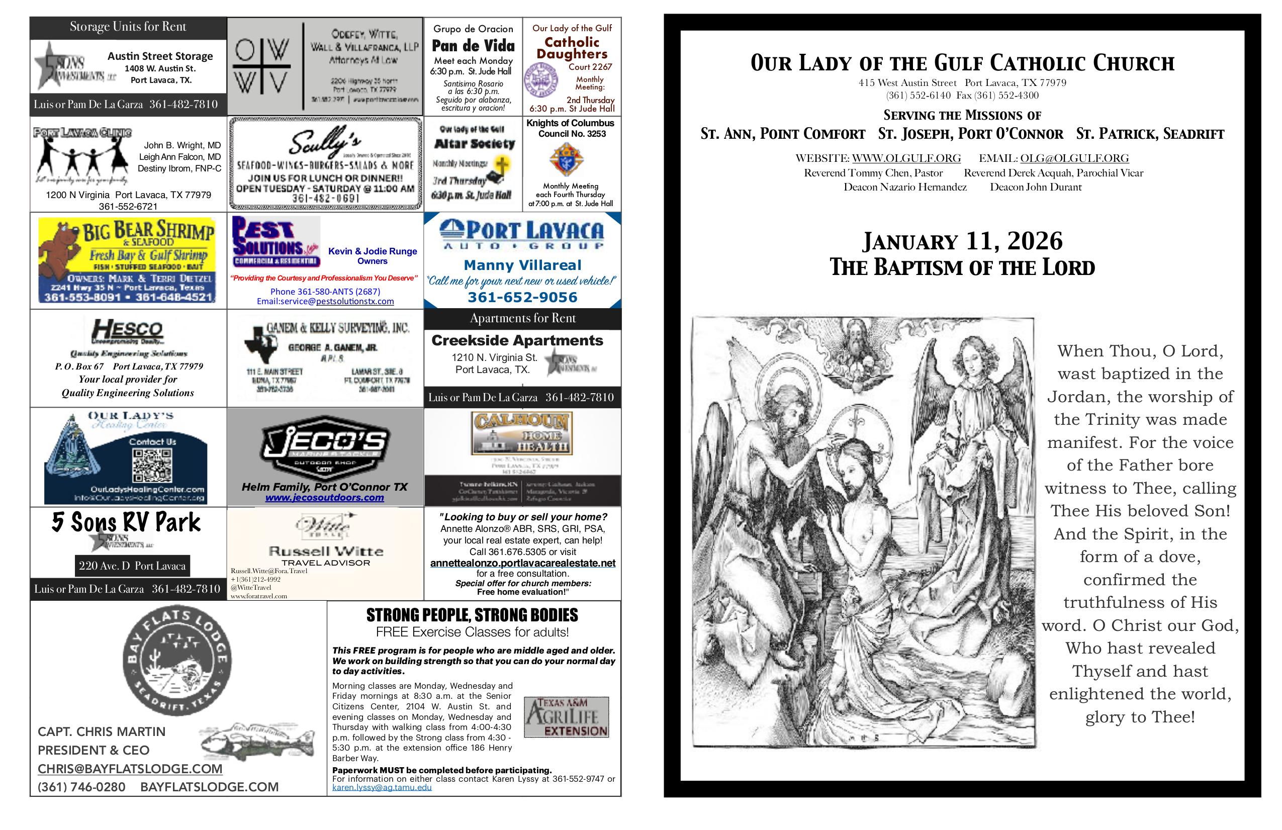 january 11, 2026 Bulletin