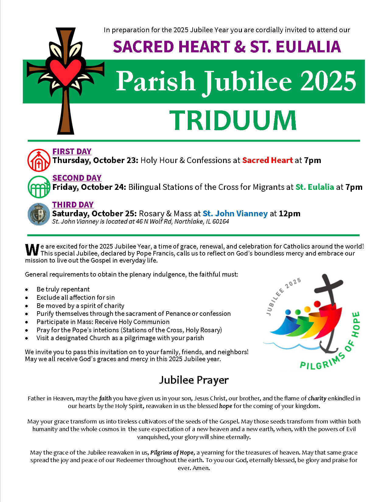 Parish Jubilee Triduum 2025