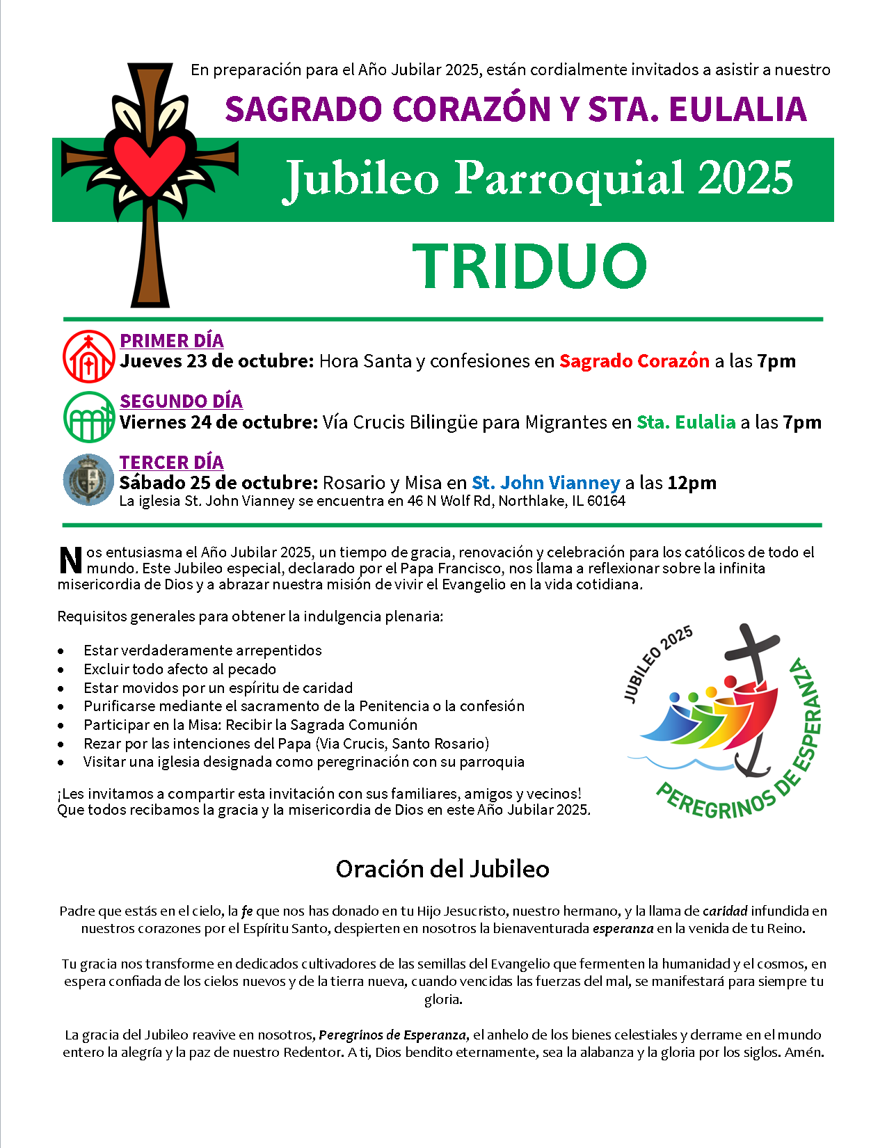 Jubileo Parroquial 2025 Triduo