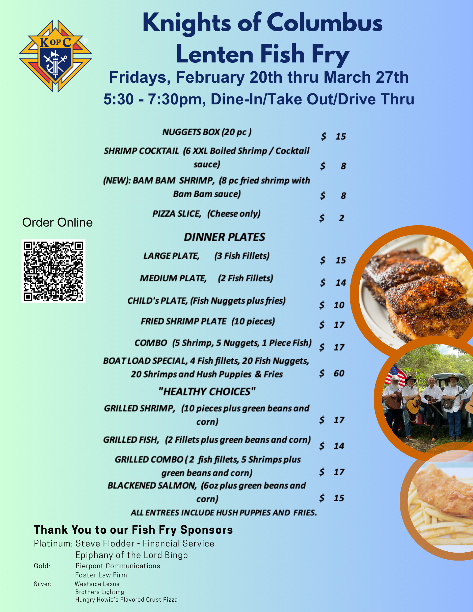 Knights of Columbus Fish Fry Flyer