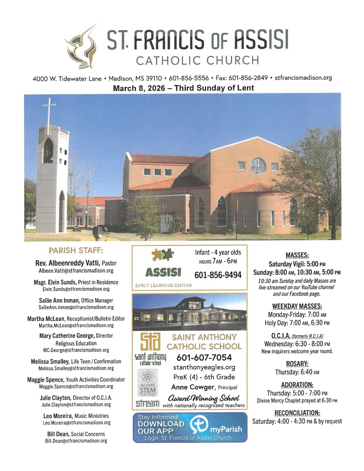 march 8, 2026 Bulletin