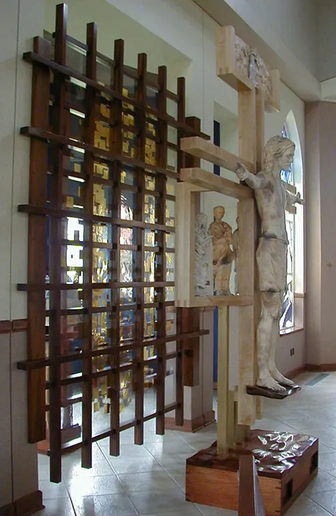 image of great cross side view with tabernacle behind