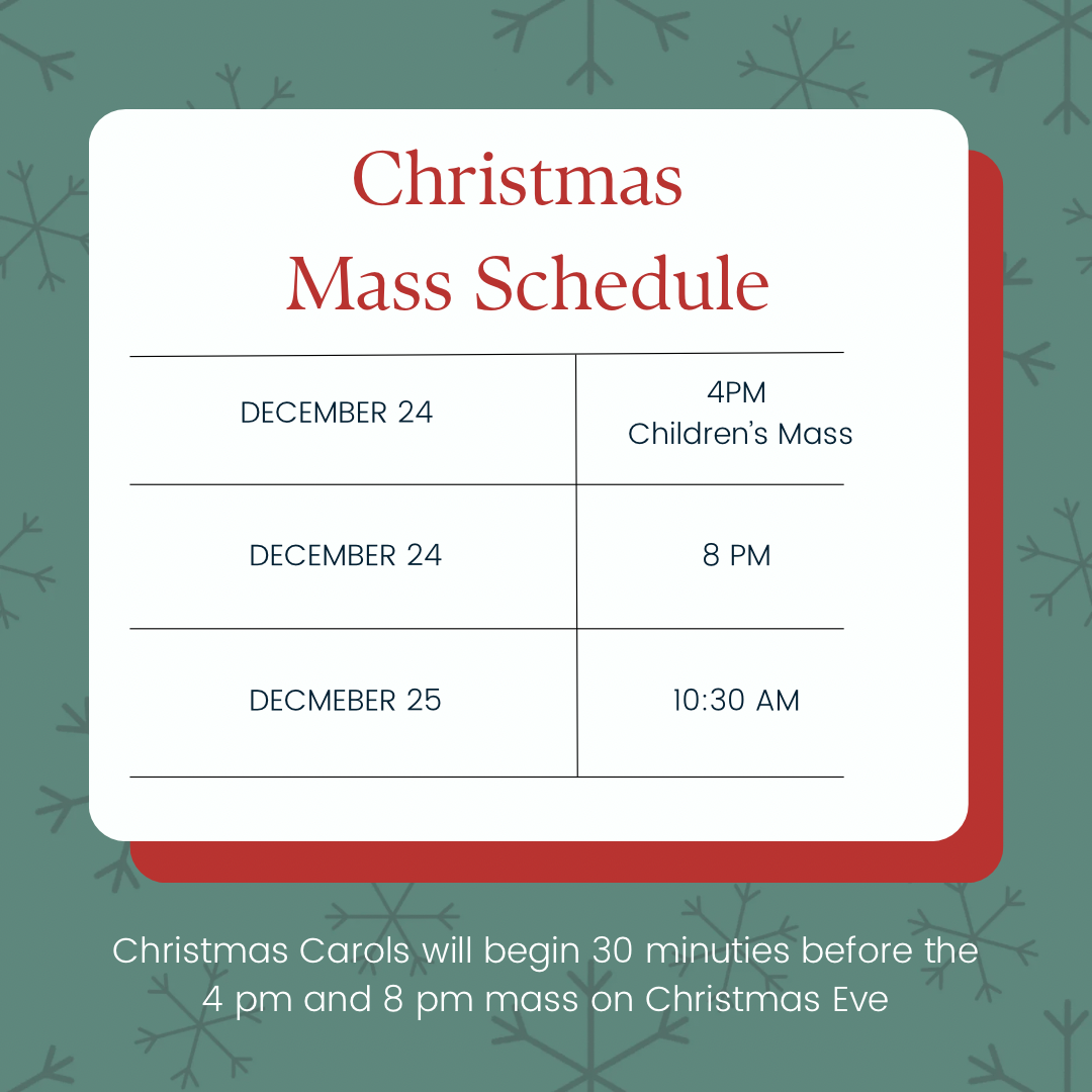 Christmas Mass Schedule