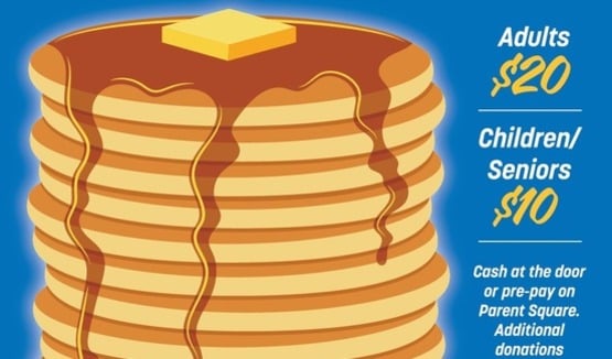 Annual Pancake Breakfast sponsored by the SMT Fathers' Club