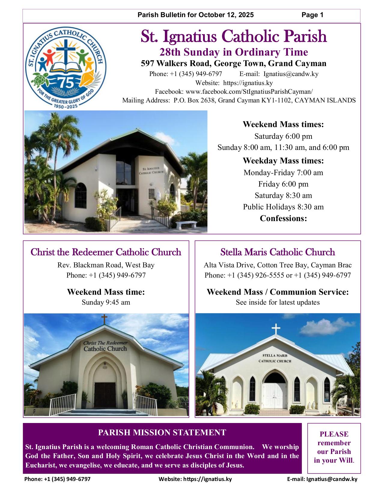 october 12, 2025 Bulletin