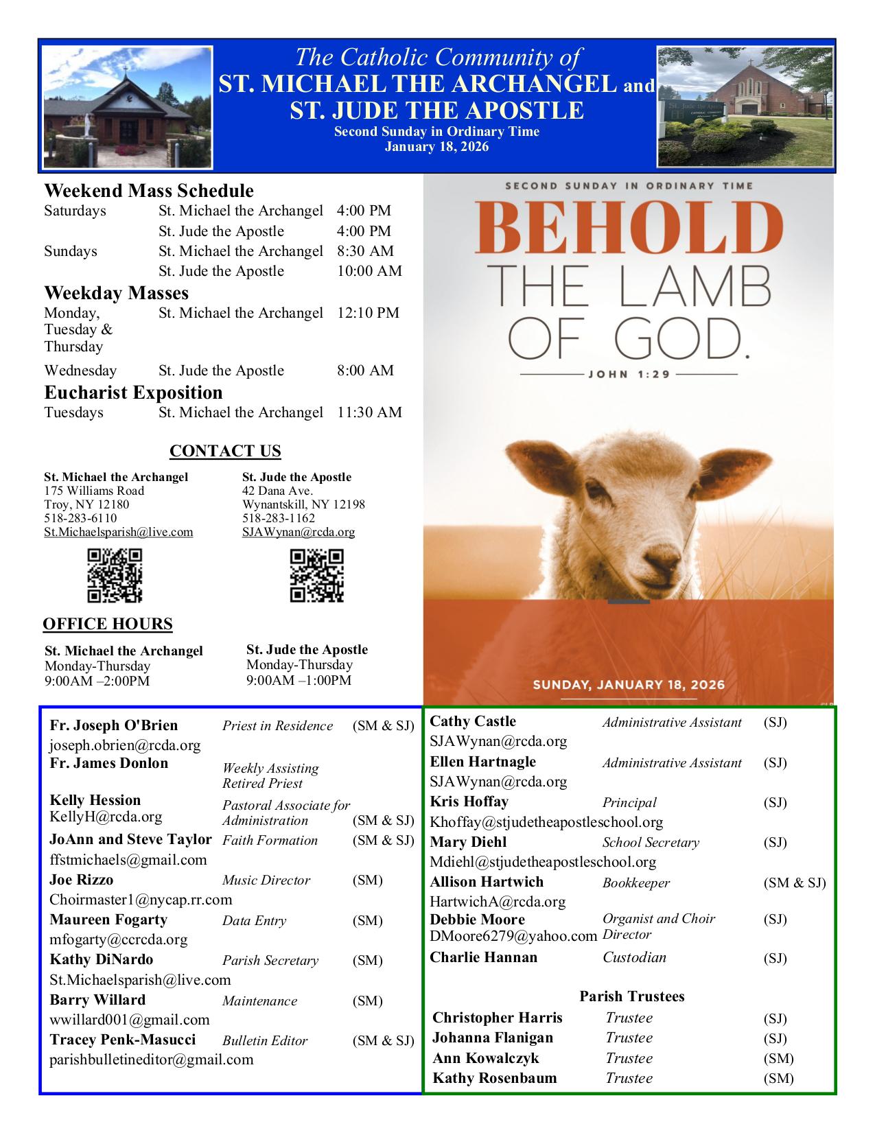 january 18, 2026 Bulletin