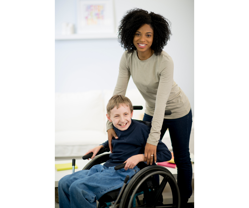 mentor, mentee, African American, black woman, white boy, wheelchair, disability, time for me