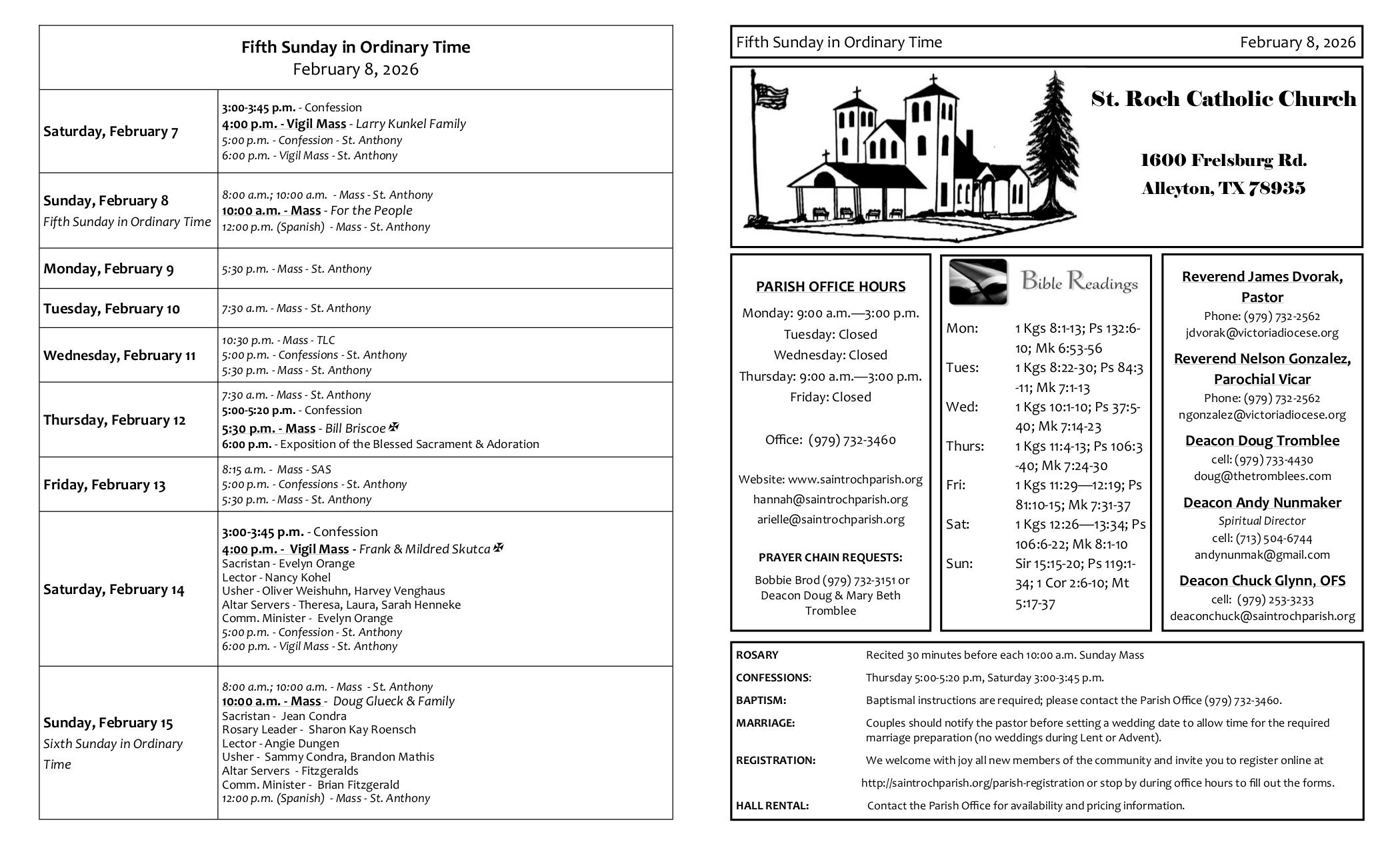 february 8, 2026 Bulletin