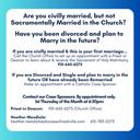 Are you civilly married, but not Sacramentally Married in the Church?