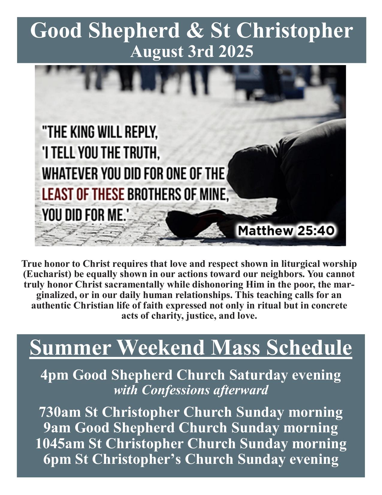august 3, 2025 Bulletin