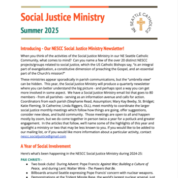 New!  NESCC Social Justice Ministry Newsletter