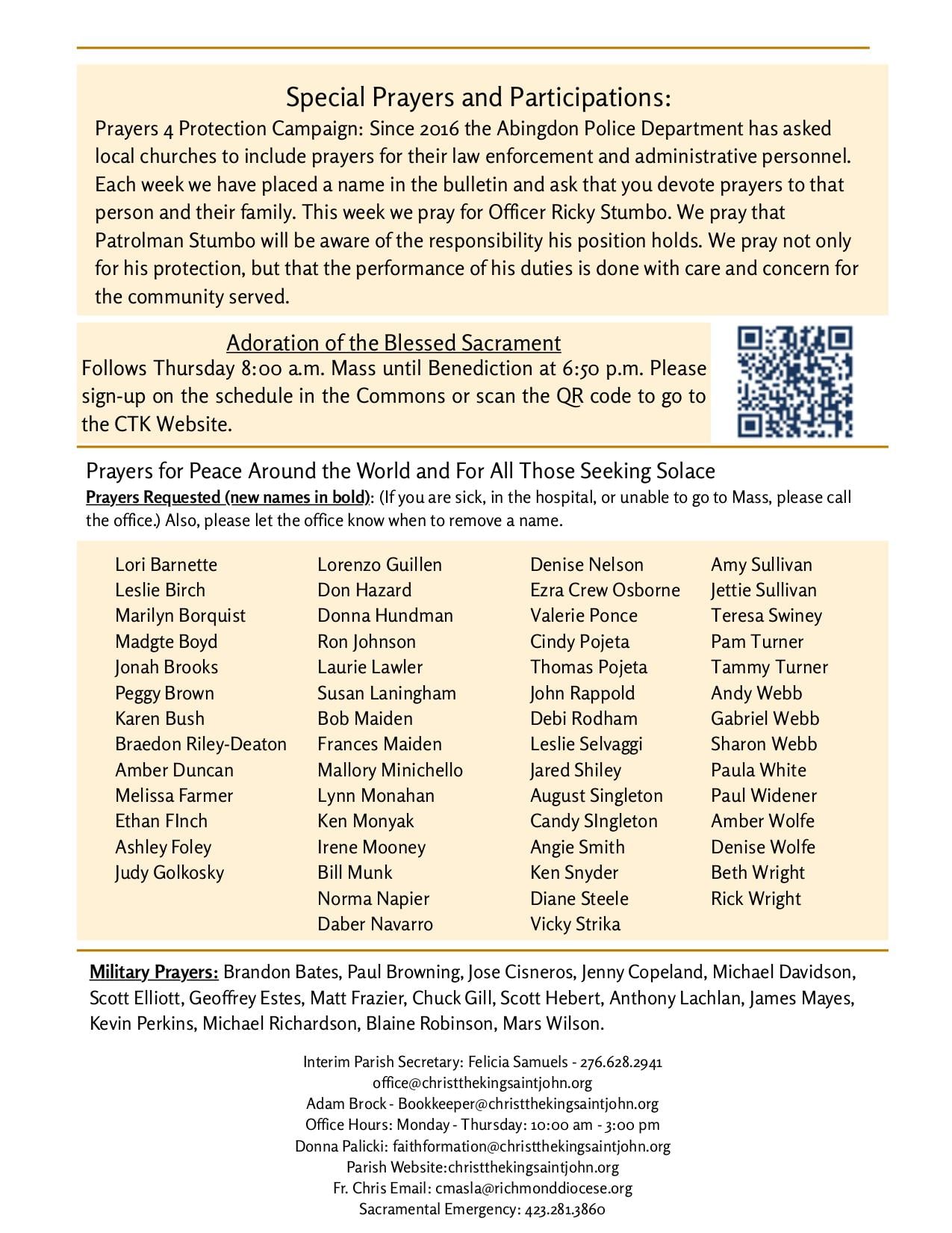 march 8, 2026 Bulletin