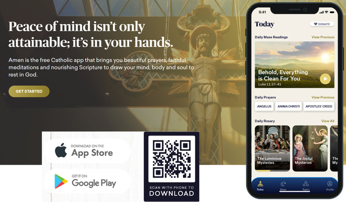 FREE, Amen catholic prayer app