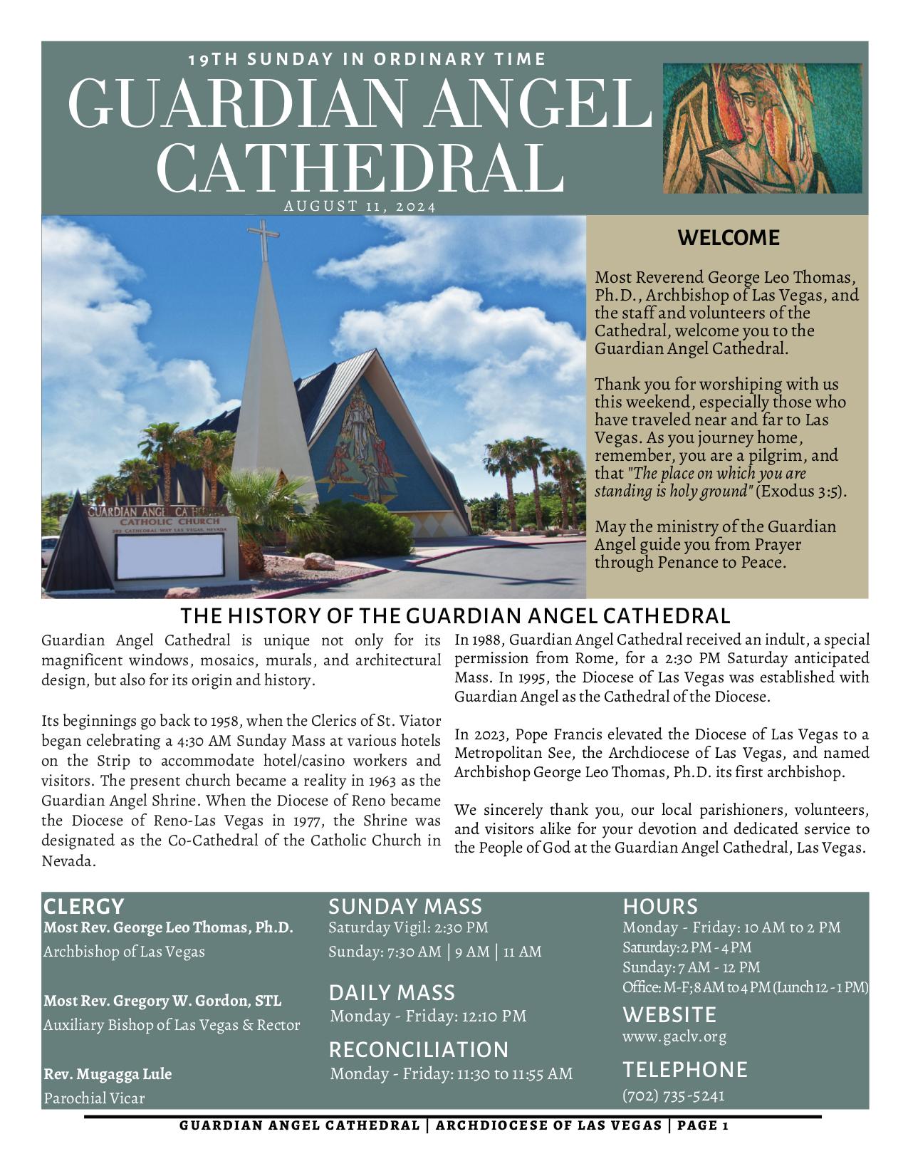 august 11, 2024 Bulletin
