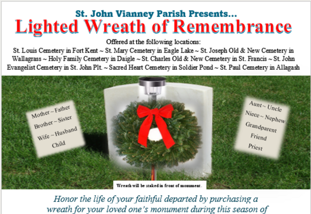 Lighted Wreath of Remembrance