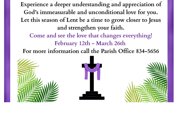 Feb 12-Mar 26: Lent Bible Study: No Greater Love