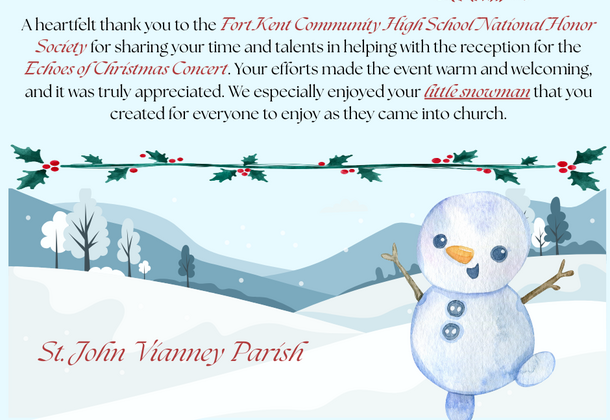 Thank You to the National Honor Society