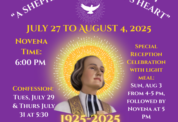 Jul 27-Aug 4: Novena of St. John Vianney, Centennial Canonization