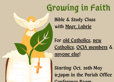 Bible & Study Class with Monsignor