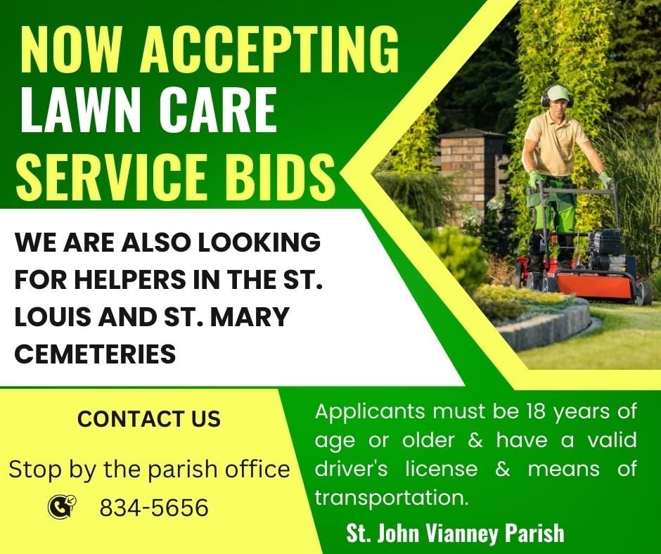 Now Accepting Lawn Care Service Bids