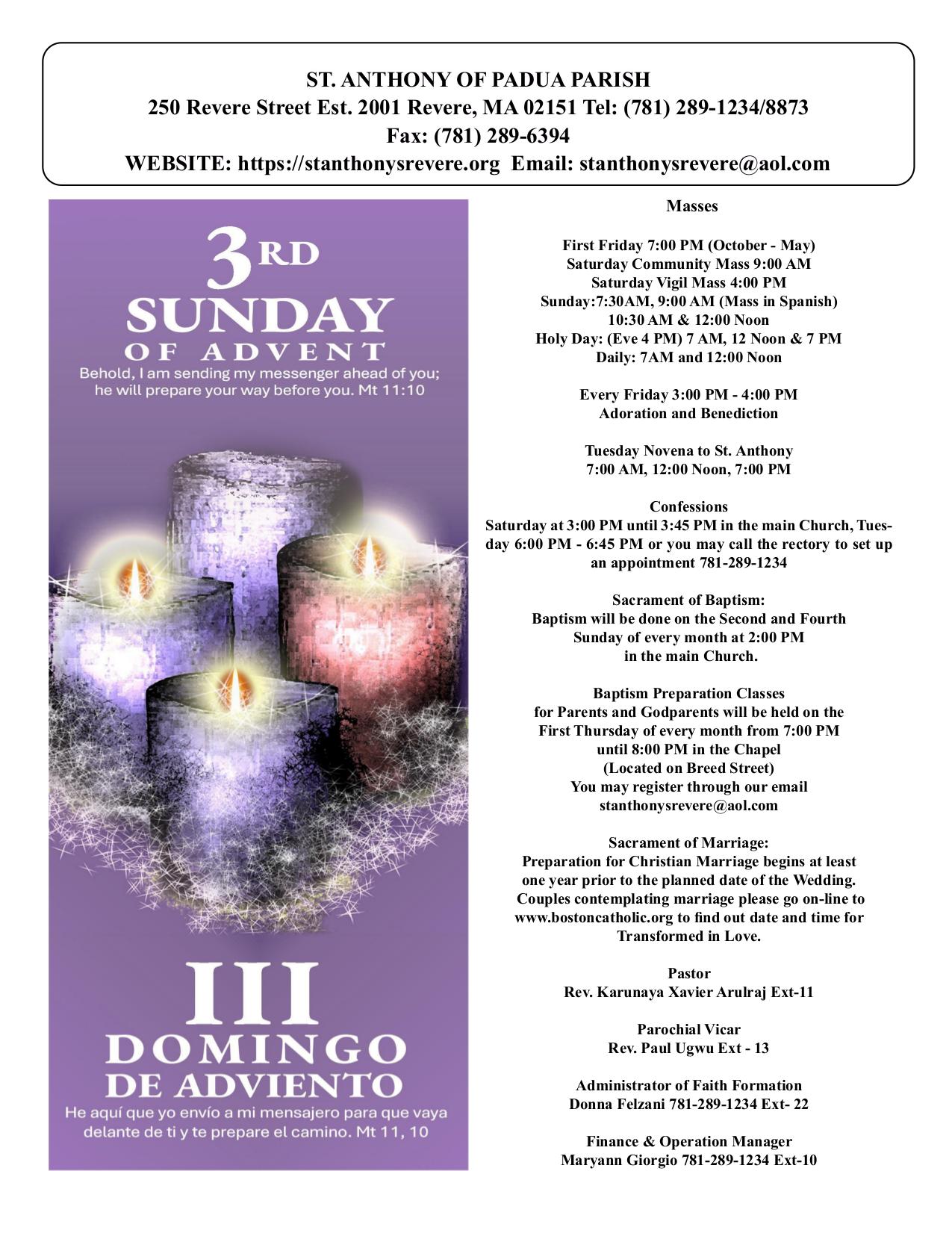 december 14, 2025 Bulletin