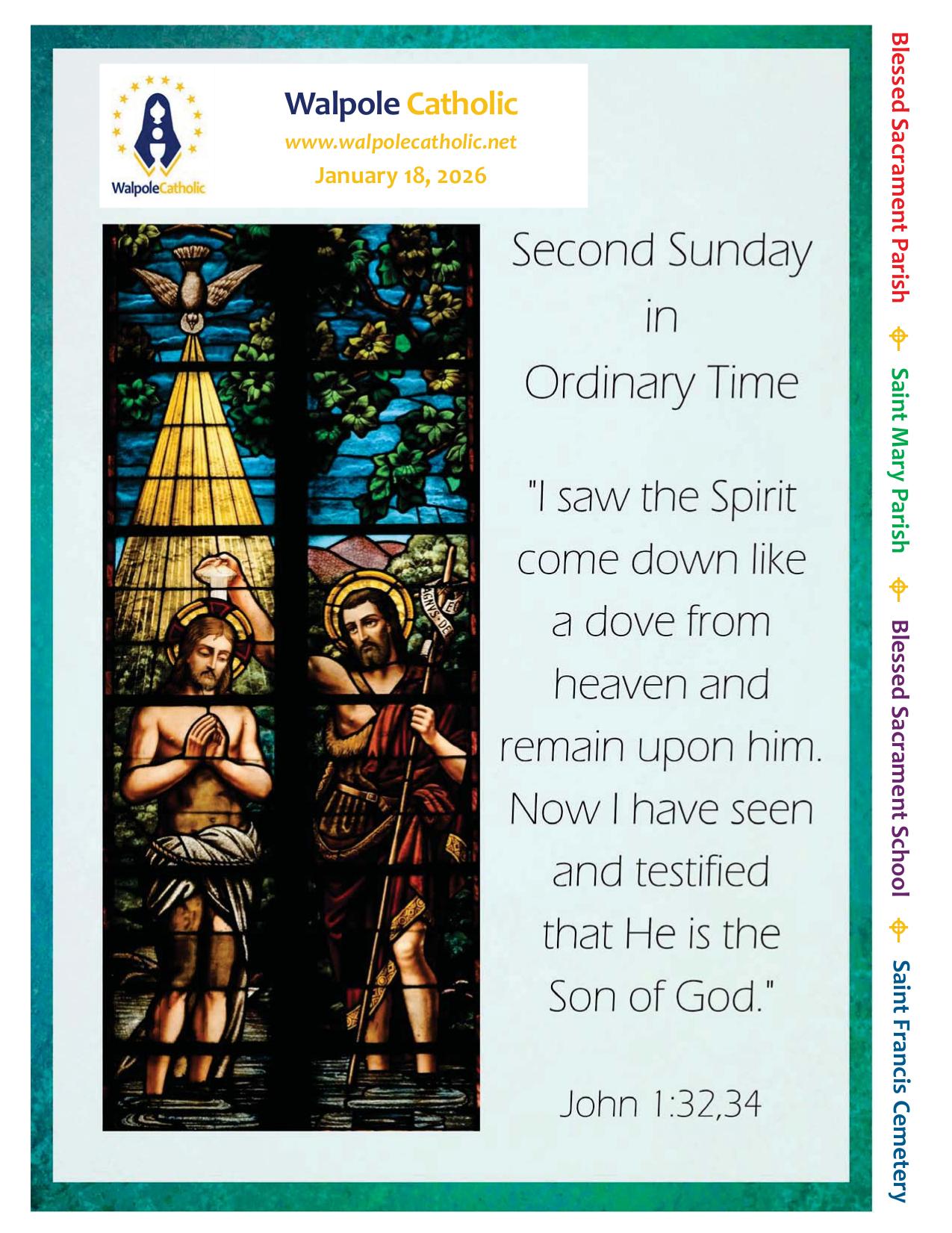 january 18, 2026 Bulletin