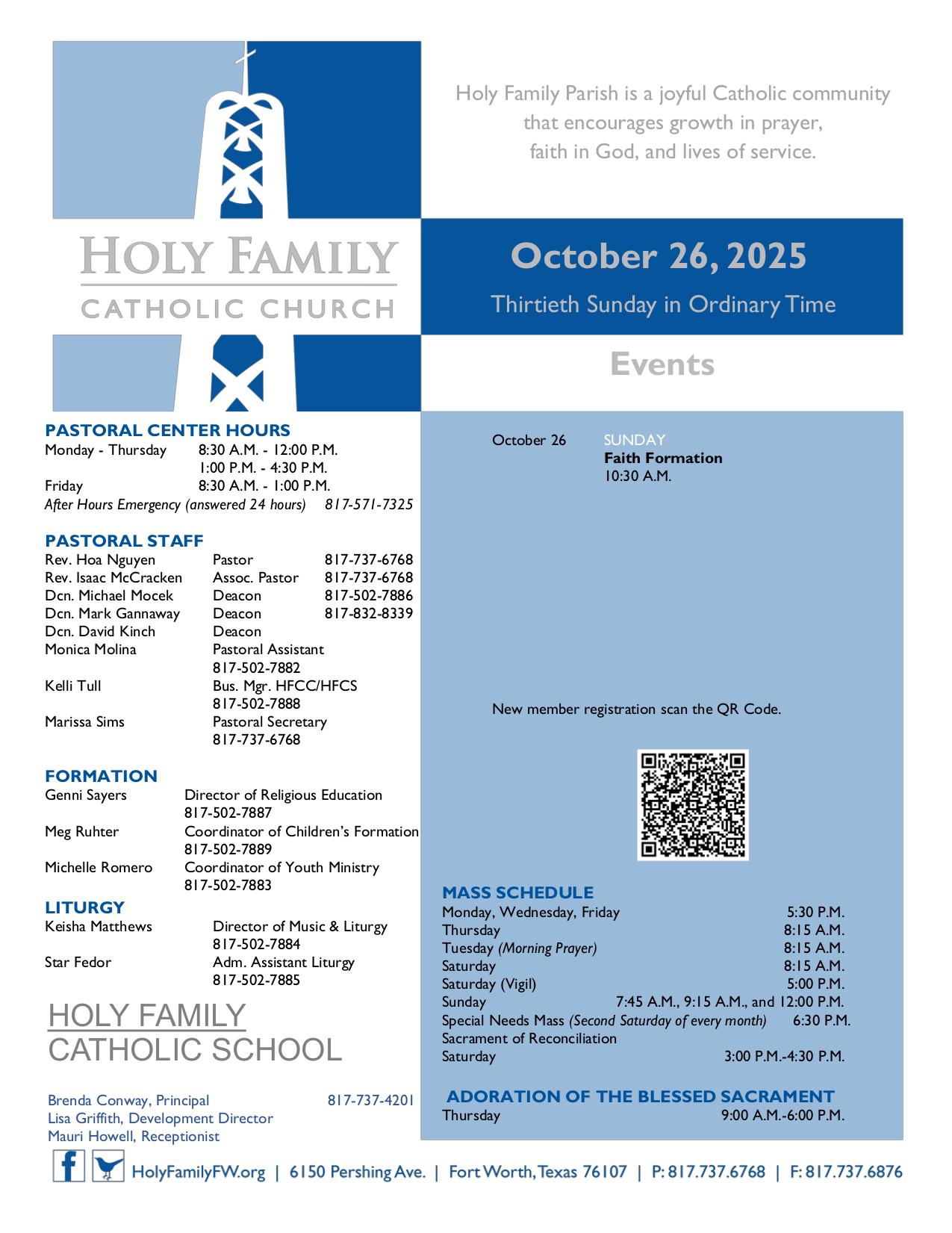 october 26, 2025 Bulletin