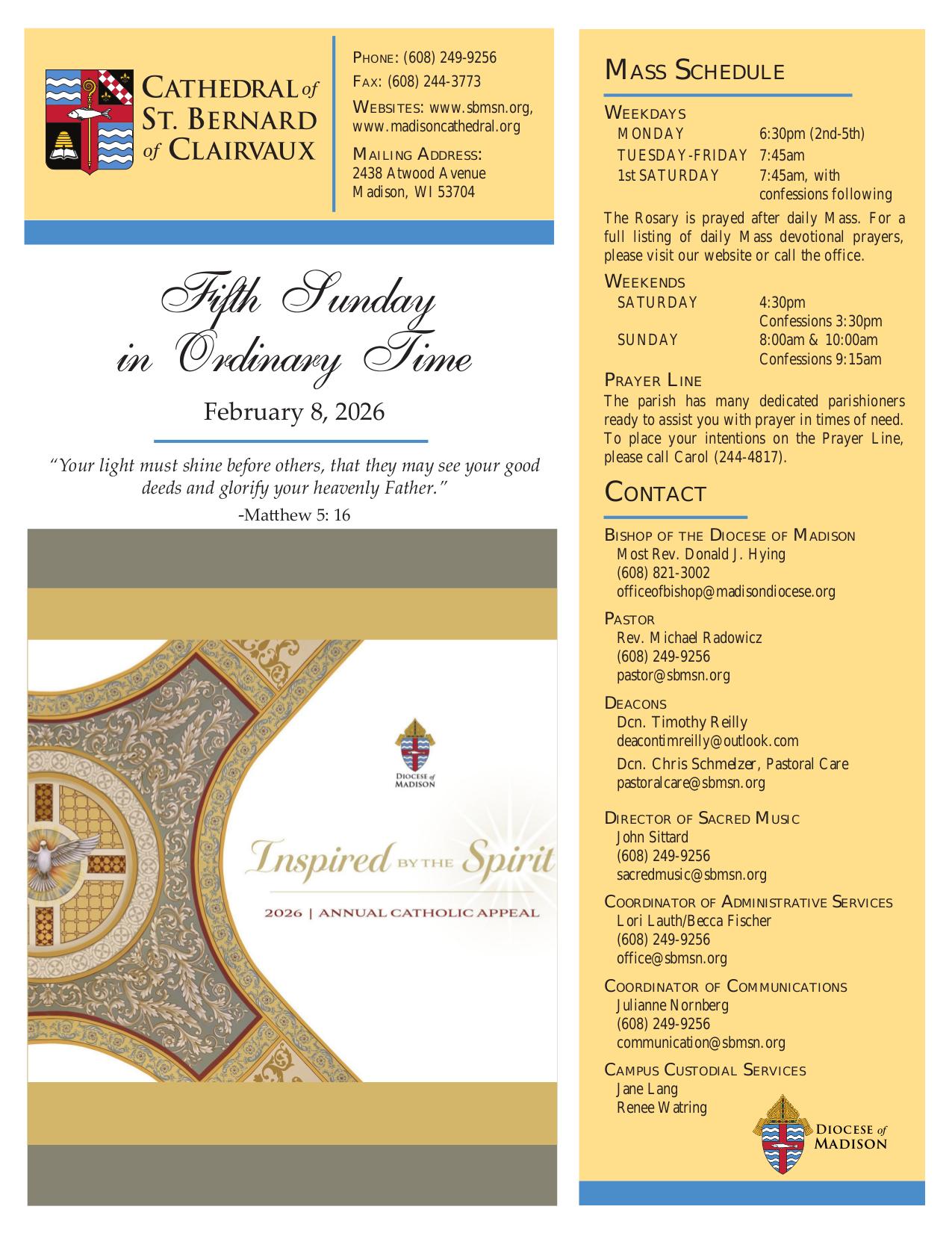 february 8, 2026 Bulletin