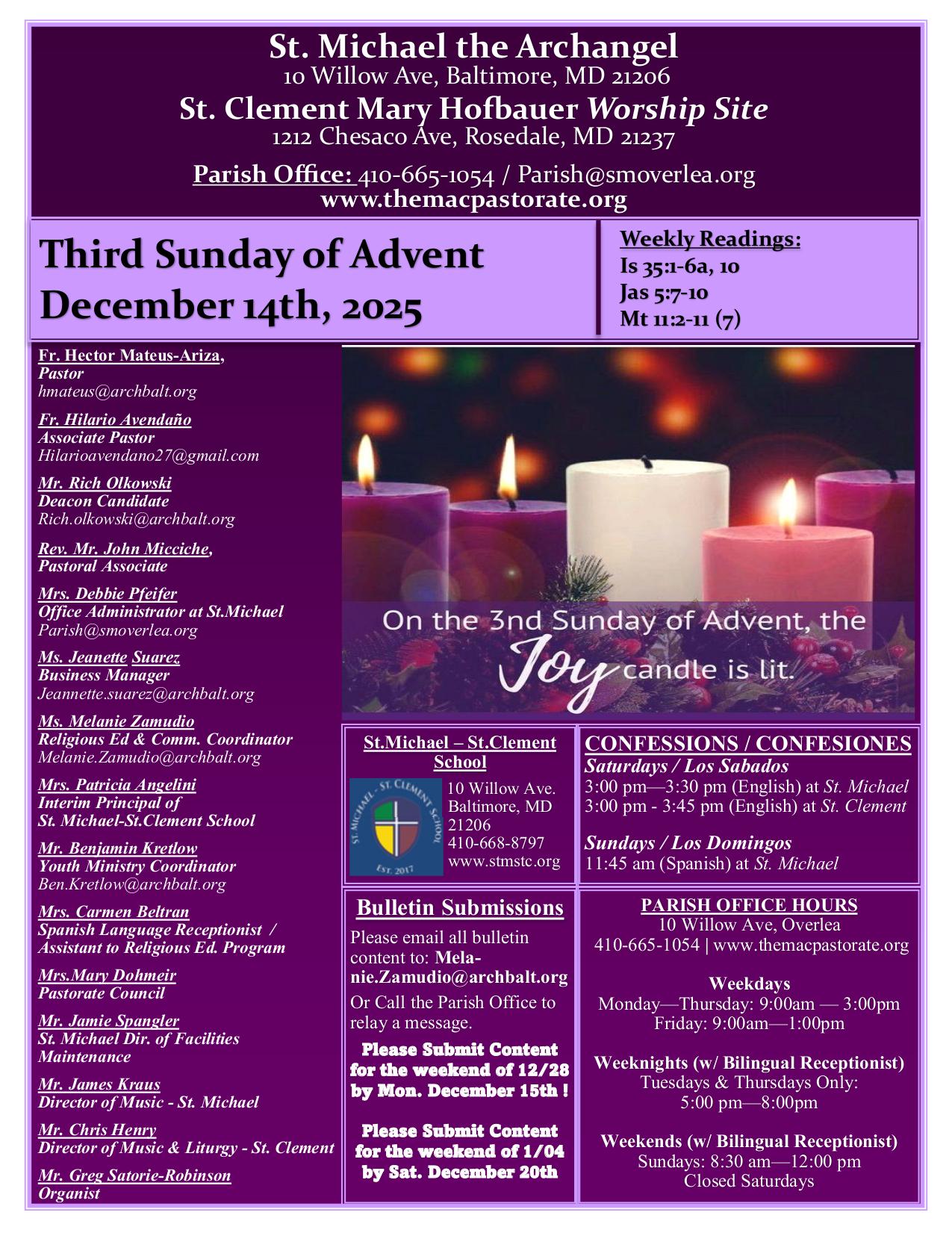 december 14, 2025 Bulletin