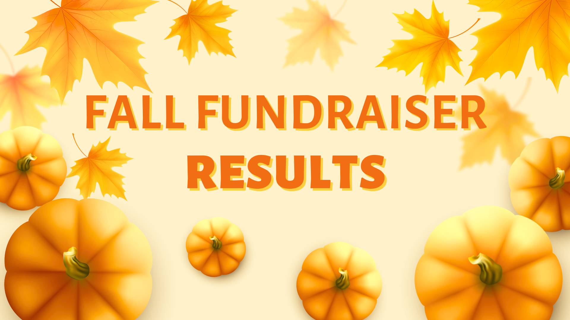 Fall Fundraiser Results