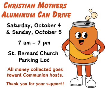 Christian Mother's Aluminum Can Drive