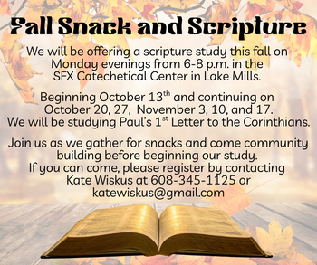 Fall Snacks and Scripture Study