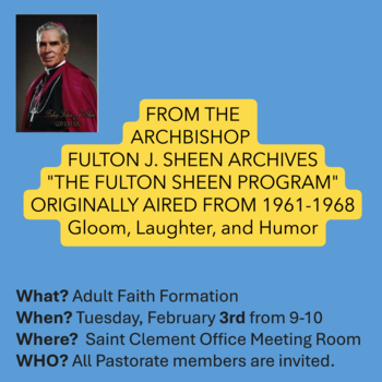 St. Clement Adult Faith Formation
