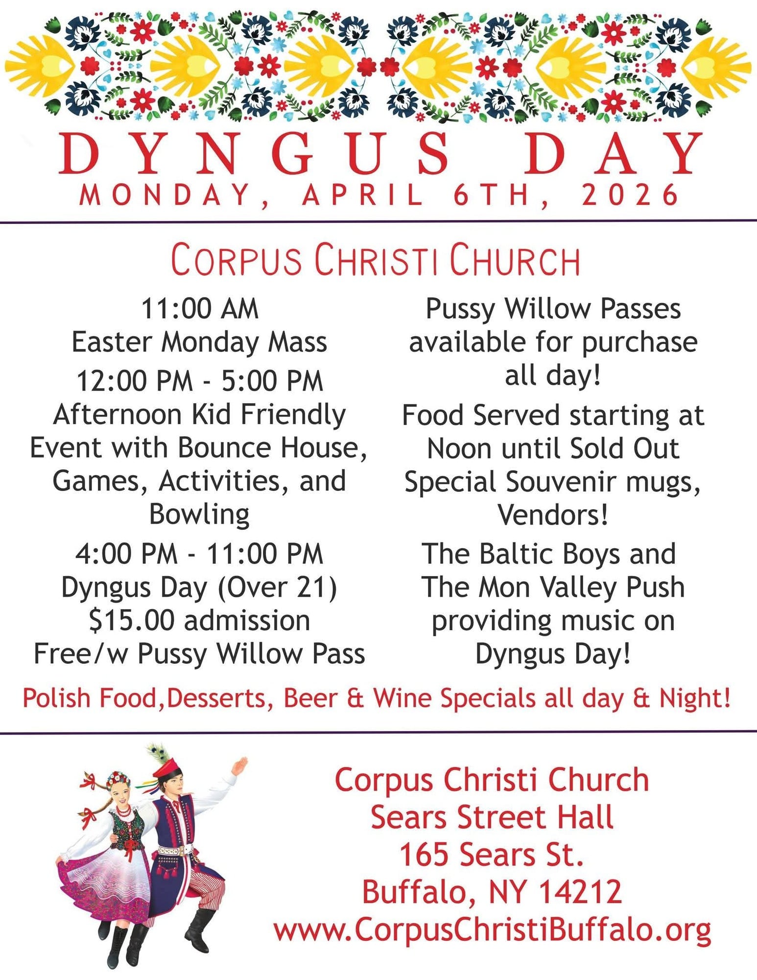 Dyngus Day Party (Corpus Christi)