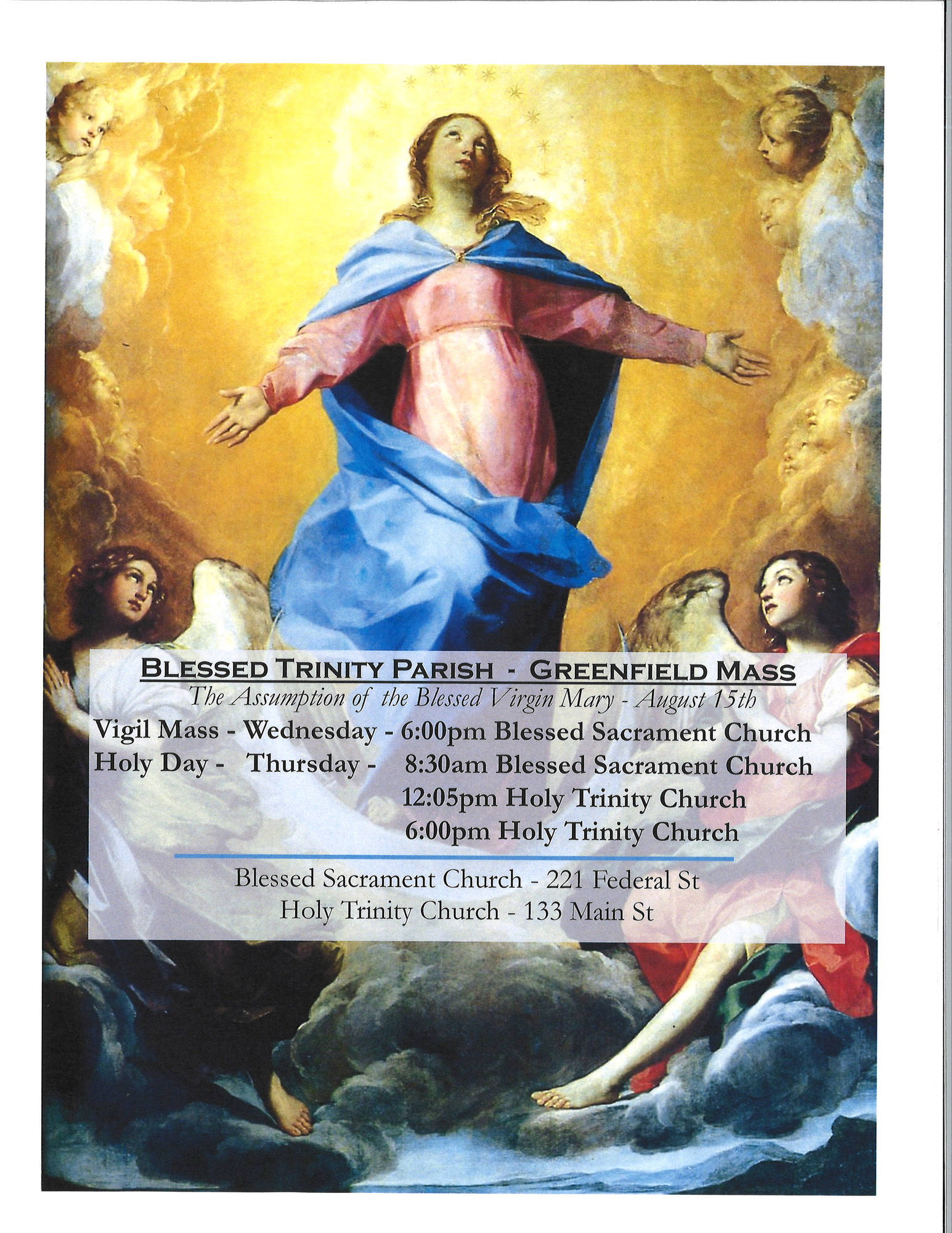 Blessed Trinity Parish - Greenfield, MA