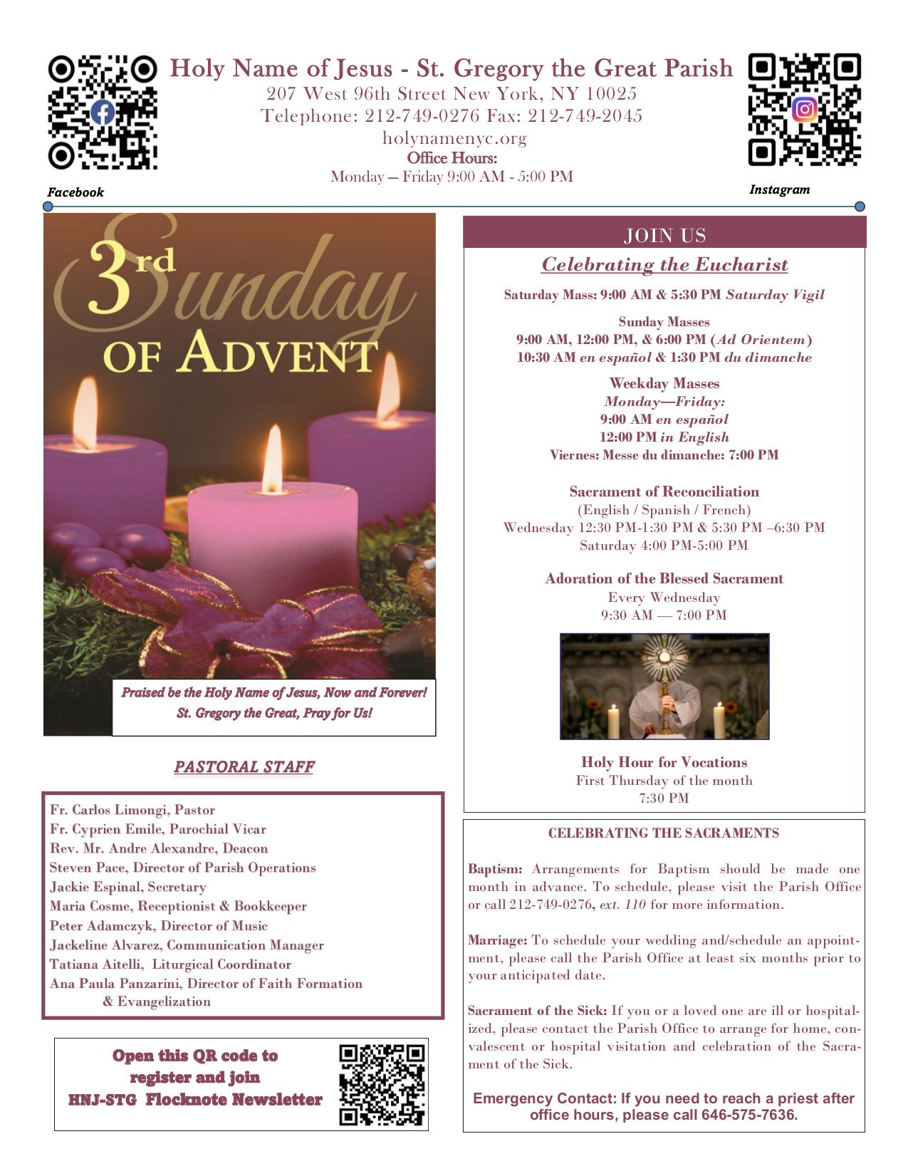 december 14, 2025 Bulletin