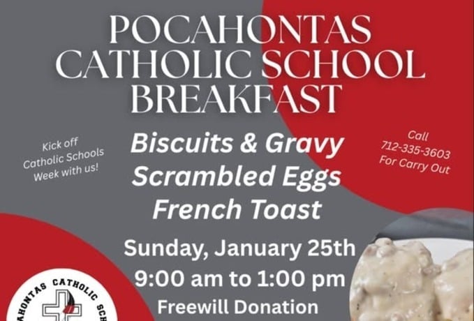 Pocahontas Catholic School breakfast