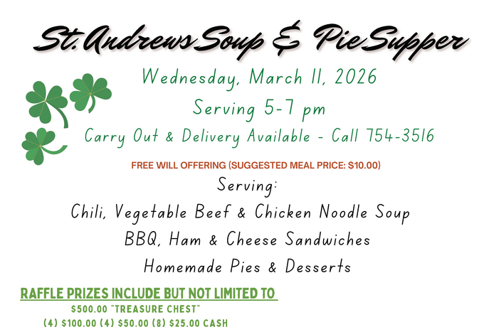 St. Andrews Soup and Pie Supper