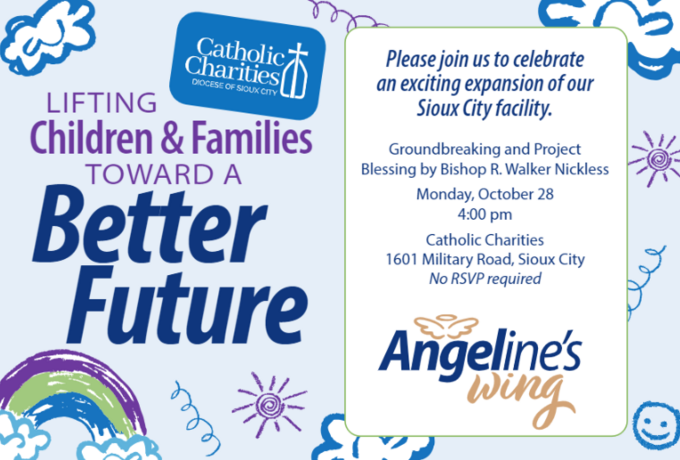 Catholic Charities announces groundbreaking and blessing for Angeline's Wing