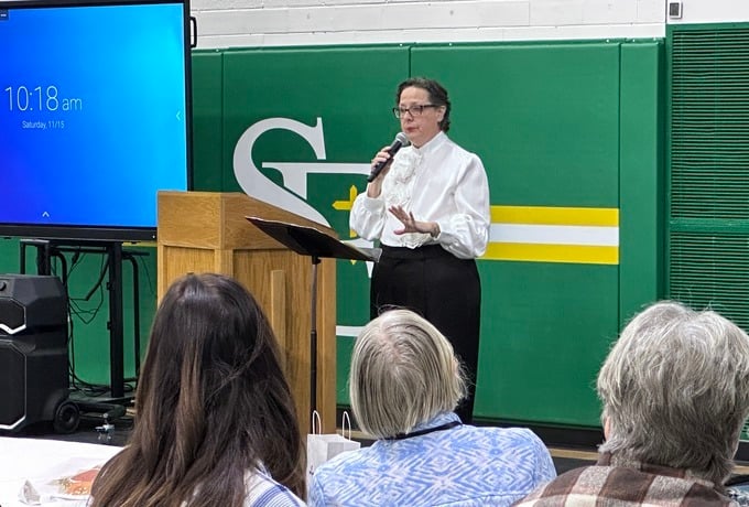 Women gather to be inspired by virtues of the saints