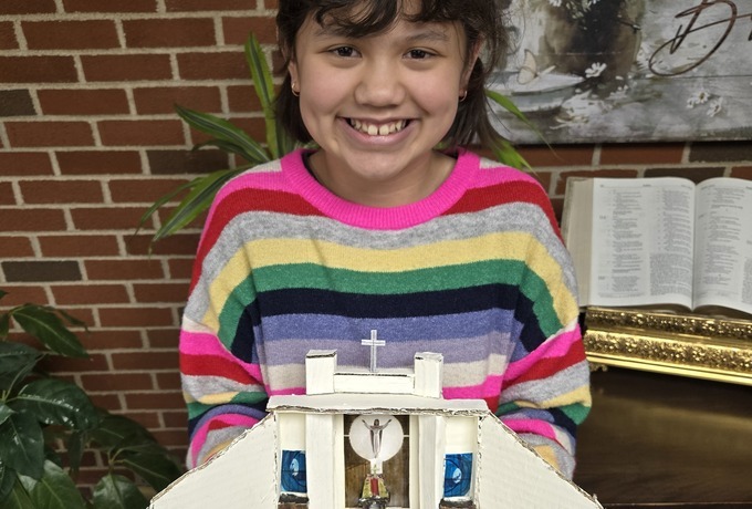 Student diorama on display for Tour of Steeples